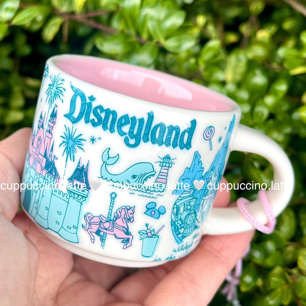 🏰NWT🩷Starbucks Disneyland Pink Blue Pin Drop Been There Series Ceramic Mini Mug - Picture 2 of 8